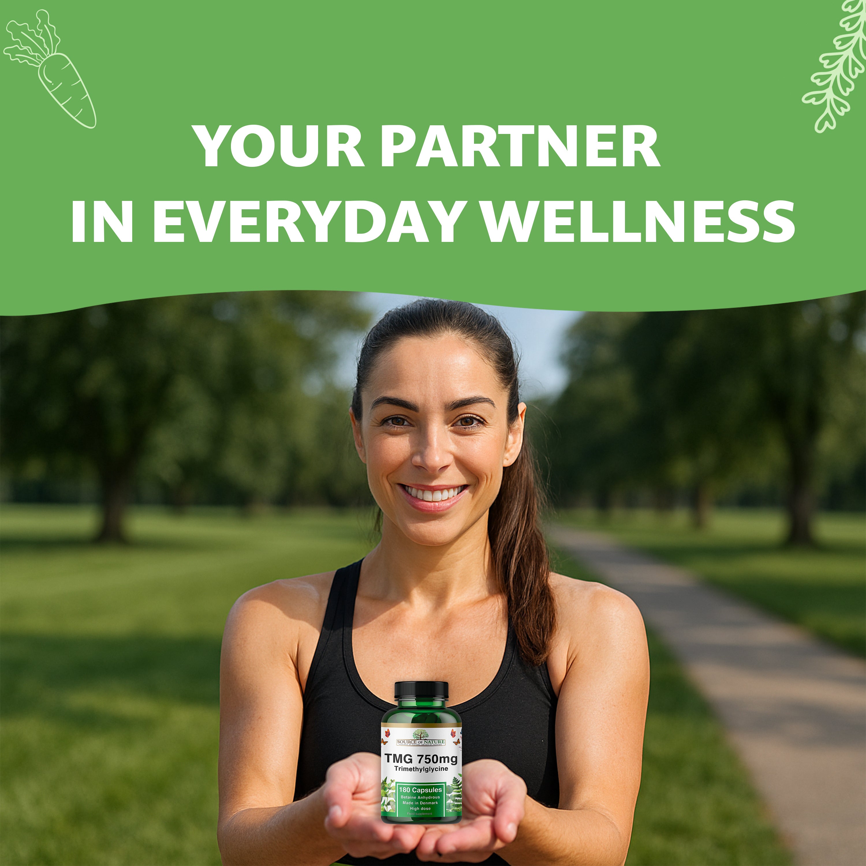 750mg TMG | 180 Capsules | 3-Month Supply